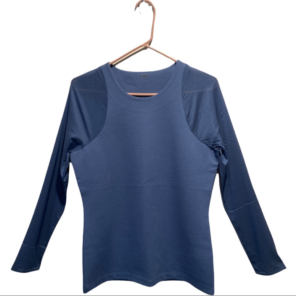 Kate Spade long sleeve top sheer arms and stretchy fitted top nwot!